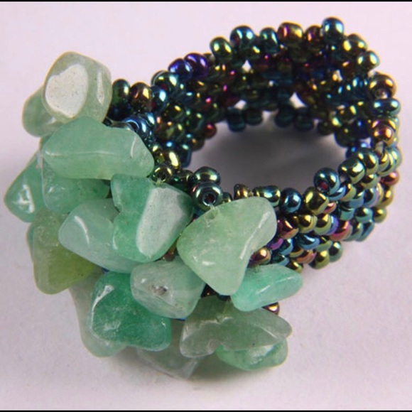 Amazonite Elastic Ring - Picture 3 of 3